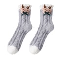 thumbnail image 1 of CNJKEHIUV Socks Under $2 Womens Fuzzy Slipper Socks Coral Velvet Fuzzy Cartoon Non Slip Indoor Christmas Holiday Home Sleeping Gift, 1 of 2
