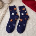 thumbnail image 1 of CNJKEHIUV Hot Sales Socks Under $2 Womens Fuzzy Slipper Socks Coral Velvet Fuzzy Star Non Slip Indoor Christmas Holiday Home Sleeping Gift, 1 of 3