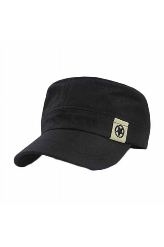 Under 13$ Cap Bush Hat Hat Patrol Cadet Flat Field Roof Caps Hot Sales Summer Sales Black One Size