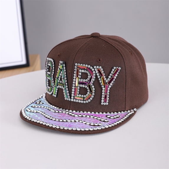 CNJKEHIUV Under $5 Baseball Cap Sequins Adjustable Size for Running Workouts and Outdoor Activities All Seasons Golf Dad Hat Coffee One Size