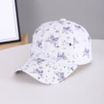 thumbnail image 1 of CNJKEHIUV Under $5 Women's Rhinestone Butterfly Baseball Cap Breathable Sun Hat for Spring Summer Outdoor Activities Purple One Size, 1 of 3