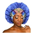 thumbnail image 1 of CNJKEHIUV Under 6$ Hot Sales Summer Sales New Elastic Headband Satin Bonnet Hat Sleep Cap Women Beauty Salon Blue One Size, 1 of 3