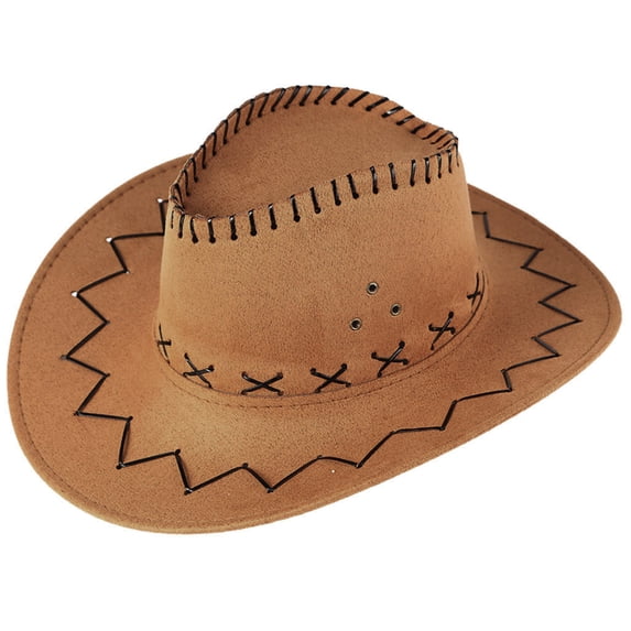 CNJKEHIUV Under 6$ Hot Sales Summer Sales Uni Adult West Cowboy Hat Mongolian Hat Grassland Sunshade Cap Yellow One Size
