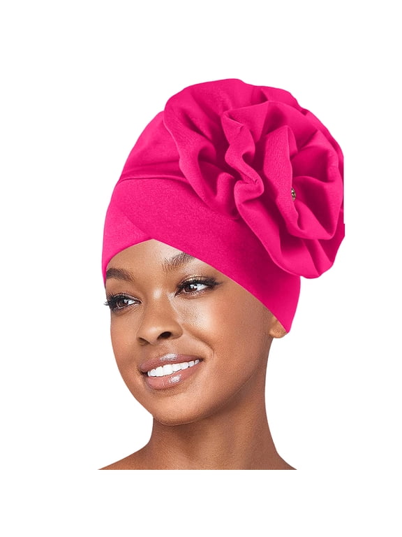 Under 6$ Hot Sales Summer Sales Womens Large Elastic Solid Comfort Flat Hat Monochrome Stacked Hat For Women Hot Pink