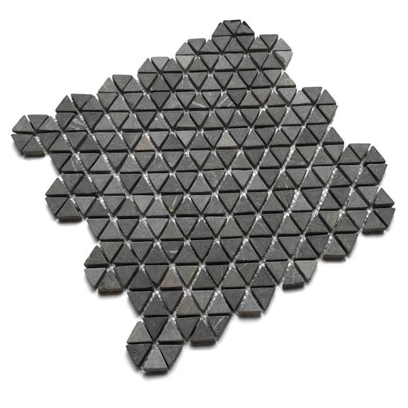 CNK Dark Grey & Grey Triangles Hexagon Marble Mosaic Tile