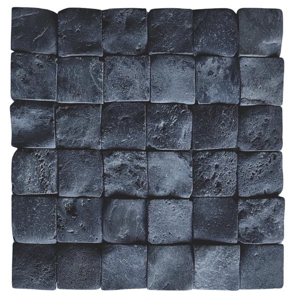 CNK Tile Alor Black Pebble Square Mosaic Tile 2x2