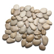 CNK Tile Glazed Java Tan Pebble Tile - 12 x 12 Unpolished Natural Stone for Bathroom Floors Kitchen Backsplash Shower Floors and Outdoor Spaces - Durable Easy Installation Unique Design - Pack of 1