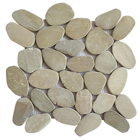 CNK Tile Java Tan XL Sliced Pebble Tiles