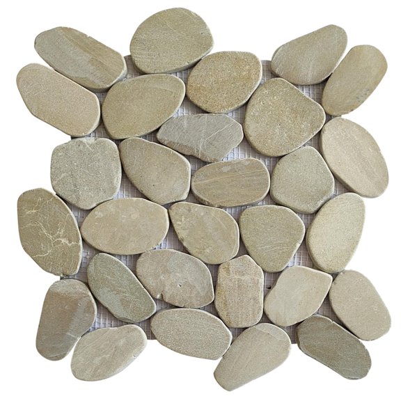 CNK Tile Java Tan XL Sliced Pebble Tiles
