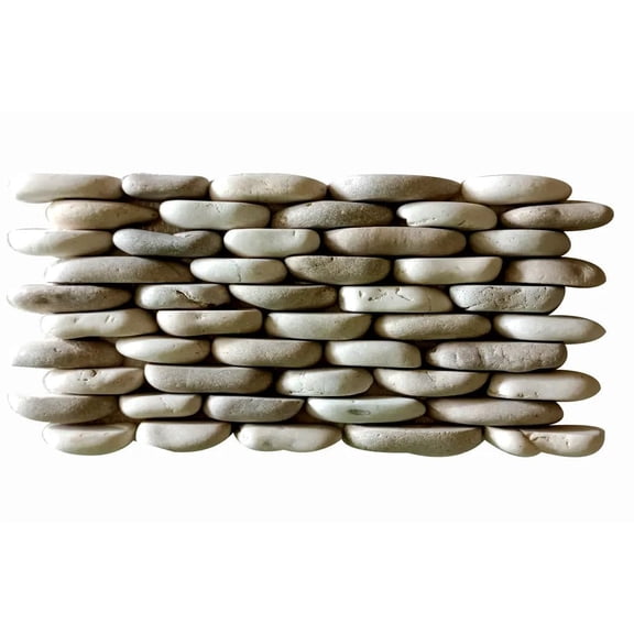CNK Tile Java Tan and White and Grey Standing Pebble