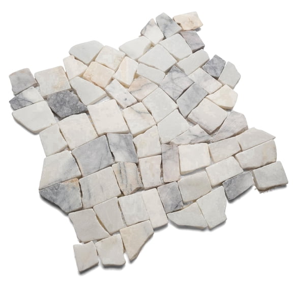CNK Tile Milas Lilac Stone Mosaic Tile - 12" x 12" Polished Natural Stone for Bathroom Kitchen Backsplash Flooring and Wall Decor - Durable Easy Maintenance Stylish and Versatile Design - Pack of 1