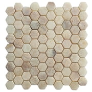 CNK Tile Mix Quartz Small Hexagon 1x1 Marble Mosaic Tile