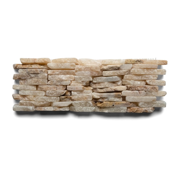 CNK Tile Tan Quartz Mosaic Tile, Natural Stone Pebbles for Bathroom Kitchen Backsplash Wall Decor
