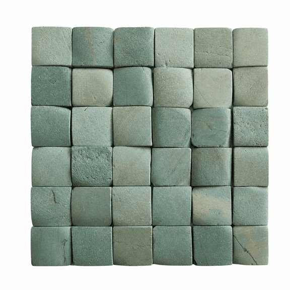 CNK Tile Sea Green Pebble Square Mosaic Tile 2x2