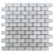 CNK Tile White Subway 1"x2" Marble Mosaic Tile for Bathroom & Backsplash