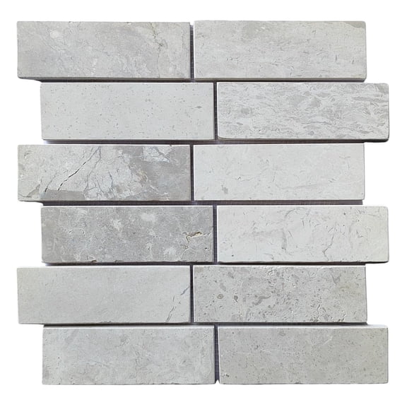 CNK Tile White Subway 2x6 Marble Mosaic Tile