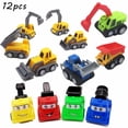 thumbnail image 1 of CNKOO 12 Packs Construction Toy Pull Back Digger Mini Vehicles Excavator Bulldozer Truck Toy for 2 3 4 5 Year Old Kids Boy Girl Toddlers Party Favor Cake Decorations Birthday Gift, 1 of 5