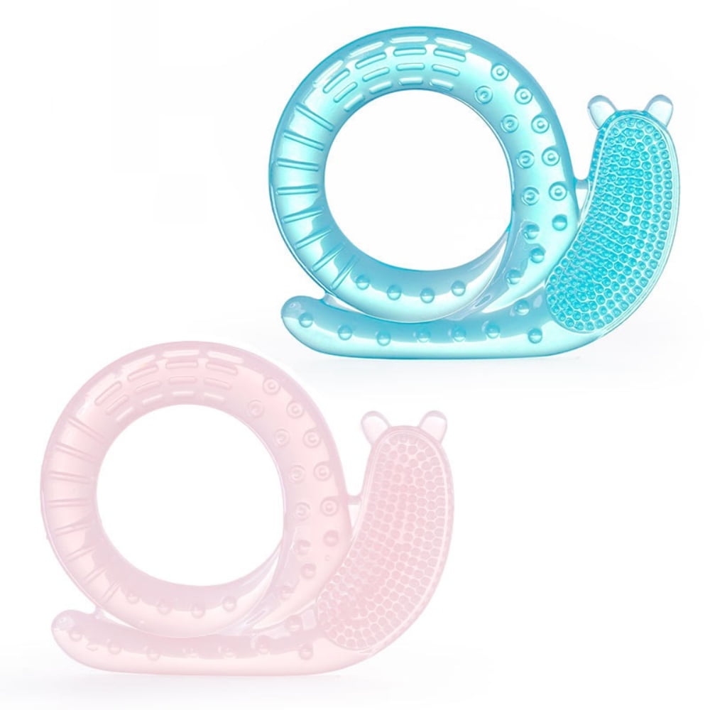 CNKOO 1pc Baby Snail Teething Ring Toys Freezer Silicone Teether for Babies 012 Months Teething