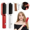 thumbnail image 1 of CNKOO 2-in-1 Ionic Hair Straightener Brush, 30s Fast MCH Ceramic Heating Hair Straightening Brush with Anti Scald Feature, Auto-Off & USB Charging, Portable Frizz-Free Silky Straightening Comb, 1 of 9