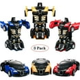 thumbnail image 1 of CNKOO 3 Pcs Robot Car Toy 2 in 1 Deformation Car for Kids Boys Playing Best Christmas Birthday Gifts for 4 5 6 7 8 Year Old Girls Boys, 1 of 6
