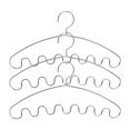 thumbnail image 1 of CNKOO 3Pcs Chrome Tank Tops Hangers - Stainless Steel Closet Organizer Hanger for Tanks Tops, Bra Lingerie, Strap Dress and Camisoles Space Saving, 1 of 8