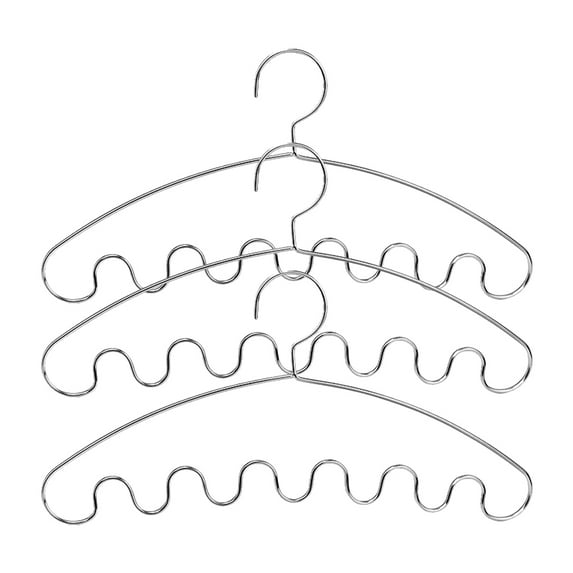 CNKOO 3Pcs Chrome Tank Tops Hangers - Stainless Steel Closet Organizer Hanger for Tanks Tops, Bra Lingerie, Strap Dress and Camisoles Space Saving