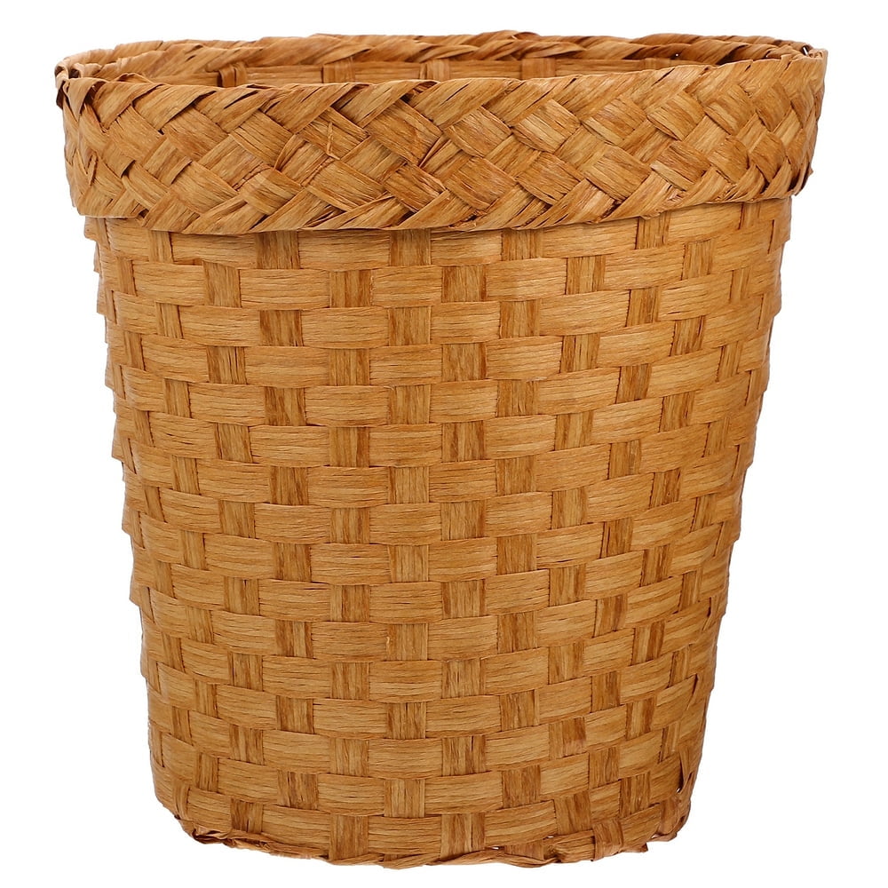 CNKOO Basket Trash Can Waste Wicker Woven Bathroom Baskets Storage