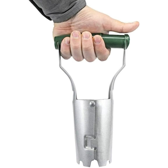 CNKOO Bulb Planter Tool Handheld Bulb Transplanter Grass Plugger Tool with Depth Mark for Garden Digging Refilling Planting Tulips Transplanter