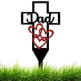 thumbnail image 1 of CNKOO Cemetery Memorial Cross Stake Memorial Cross for Grave Garden Stake for Mom Dad Rustproof Metal Cross Grave Markers Memorial Cemetery Grave Stake for Grave Plaque Yard, 1 of 8