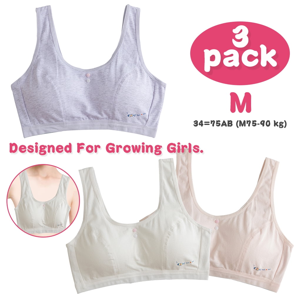 MML 5PCS Teenage Underwear Beginner Bra No Pad Years Girls Bra