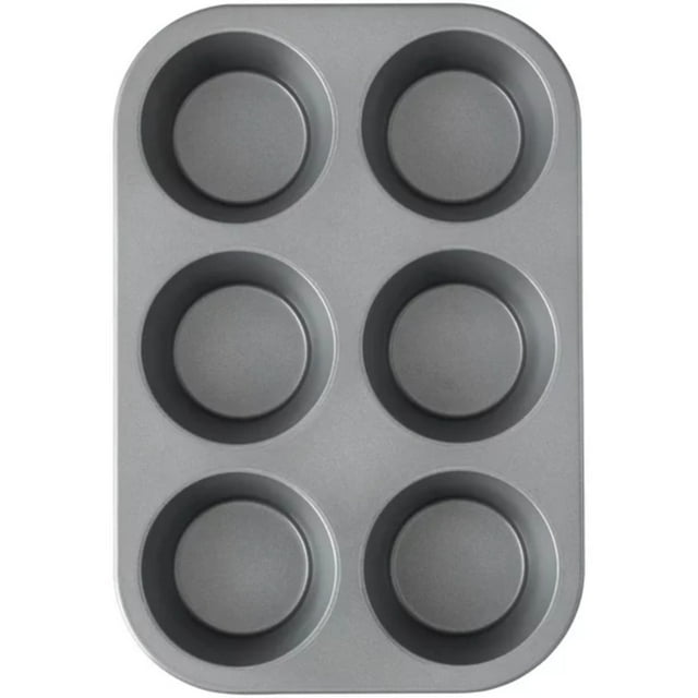CNKOO Cuisine Muffin Pan 6 Cup Nonstick Carbon Steel Pan Black Easy