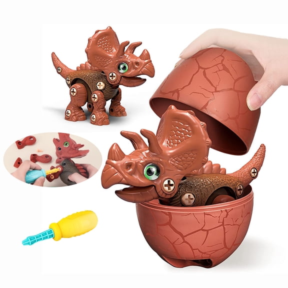 CNKOO Dinosaur Toys for 3 4 5 6 7 8 Year Old Baby Boys Girls-Dinosaur Building Sets with Screwdriver,Take Apart Dinosaur Toys for Kids-Educational Toys (Triceratops)