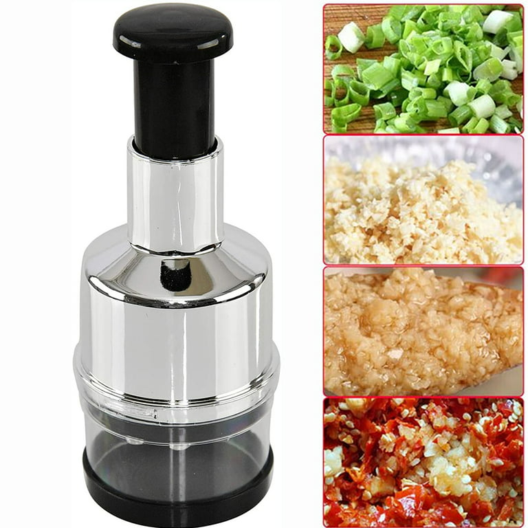 Food Chopper, Stainless-Steel Manual Hand Garlic, Onion, Nuts
