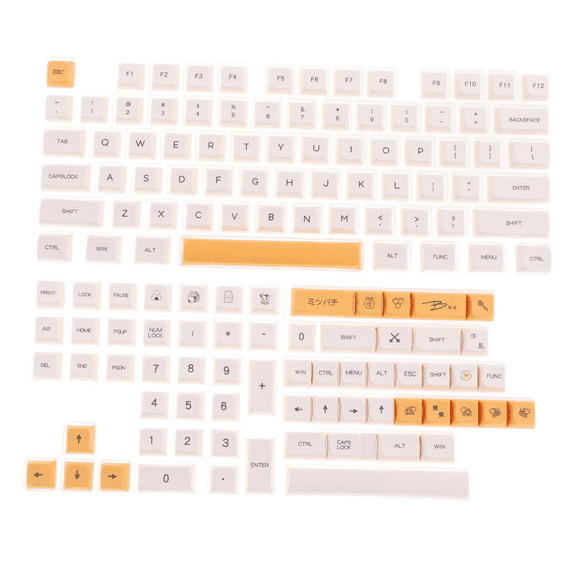CNKOO Honey Milk Theme 140 Keys Mechanical Keyboard XDA Profile DYE-Sub PBT Keycap English Font