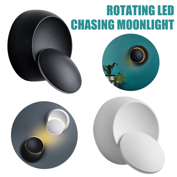 CNKOO LED Moon Lamp Crescent Creative Energy Saving Bulb Wall Lights Modern Bedside Floodlight Interesting Lantern Warm Lamplight For Bedroom Living Room Coffee House