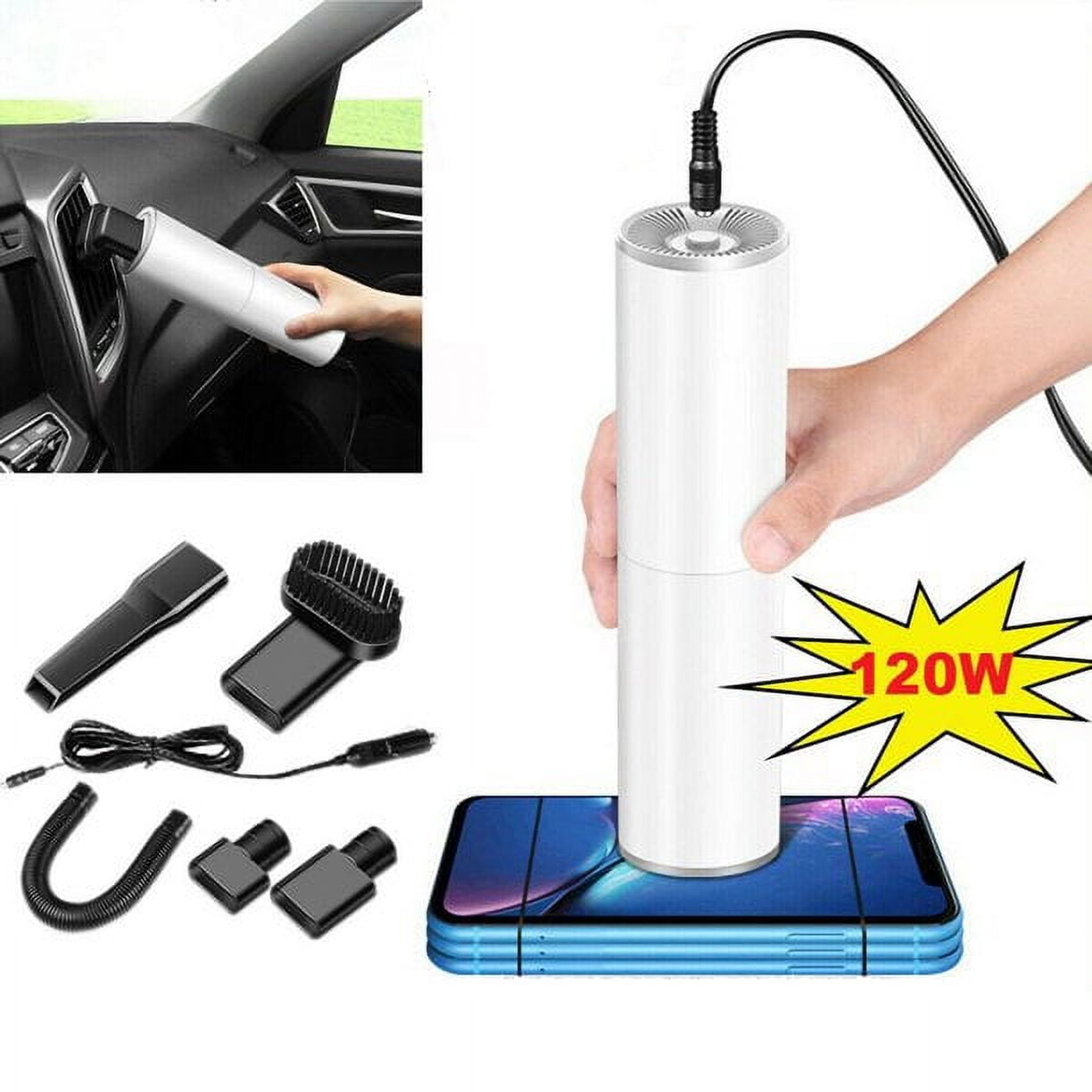 CNKOO Mini Car Vacuum Cleaner with high Suction and Low Noise Portable Car Vacuum Cleaner with 14.5 Ft Cable and 5 Vacuum Kits for Quick Cleaning of car Interior Car Vacuum Cleaner Kit