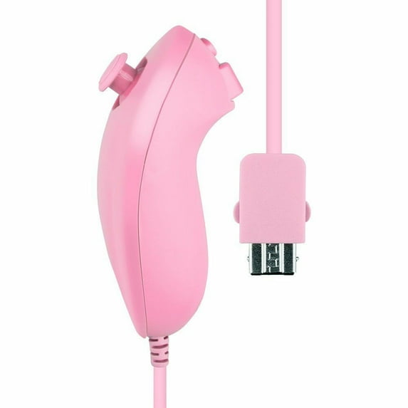 CNKOO Nunchuk Video Game Controller Remote for Wii & Wii U Remote, Pink