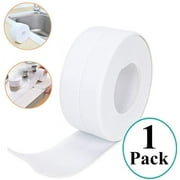 CNKOO Self-Adhesive Tub Caulking Sealing Tape for Kitchen Sink Toilet Bathroom Shower and Bathtub Floor Wall Edge Protector, 11 ft Length, White