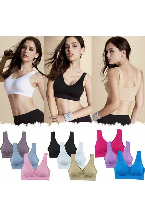 Sexy Genie Bra with Pads Seamless Push up Underwear Sport for Women L XL 2XL 10XL