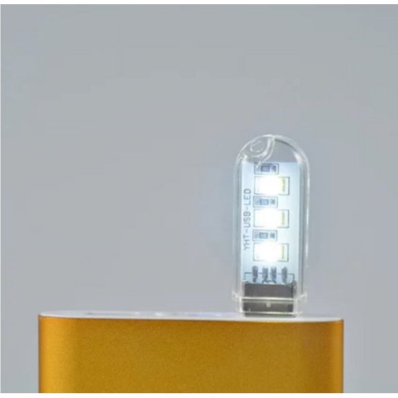 CNKOO USB Plug Lamp Mini LED Night Light Power Bank Charging Book Lights Small Reading Outdoor Powered Camping Lamp(Cool White )