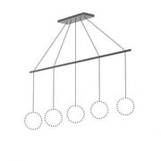 CNL5AC-GH-Kuzco Lighting-Marquee - 5 Light Port Linear Canopy-1 Inches Tall and 0.63 Inches Wide-Graphite Finish