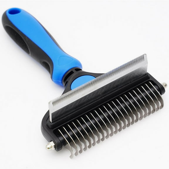 CNNIK Small 2-in-1 Dematting Comb ，small dog brush，dog brushes for grooming small dogs- Compact Dual-Sided Dematting and Fine-Toothed Comb - Effortlessly Remove Tangles for Small Dogs and Cats