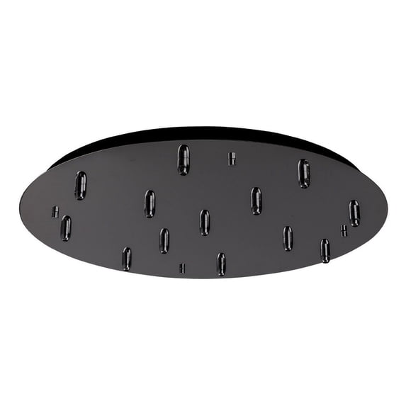 CNP13AC-BC-Kuzco Lighting-Canopy - 13 Light Port Canopy-1 Inches Tall and 23.63 Inches Wide-Black Chrome Finish