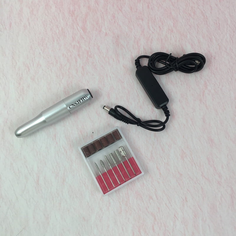 CNSJFHW Electric nail buffers - USB Powered Nail Buffer & File Kit, Professional Manicure/Pedicure Tool for Acrylic, Gel & Natural Nails
