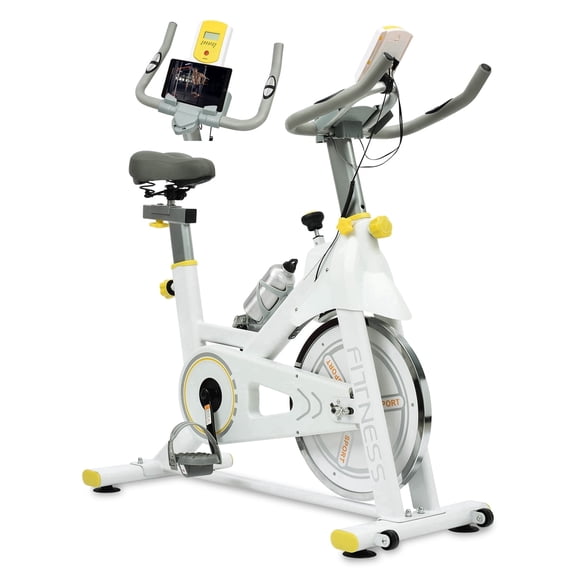 CNSRX Indoor Exercise Bike with 30 lb Flywheel, Belt Drive & LCD Display