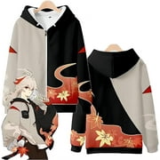 CNSTORE Game Genshin Impact Kaedehara Kazuha Cosplay Zipper Sweatshirt 3D Unisex Hoodie Anime Japanese Style Clothes XXS-3XL