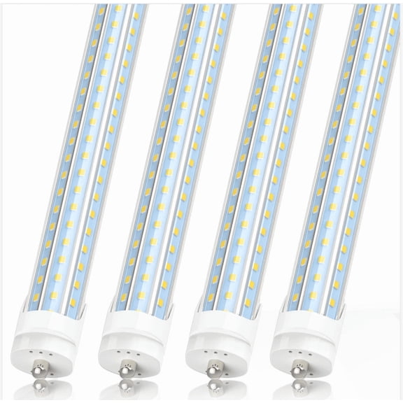 CNSUNWAY 8Ft Single Pin Fa8 LED Tube Light Bulbs,D Shape 120W 5000K, 8-Pack