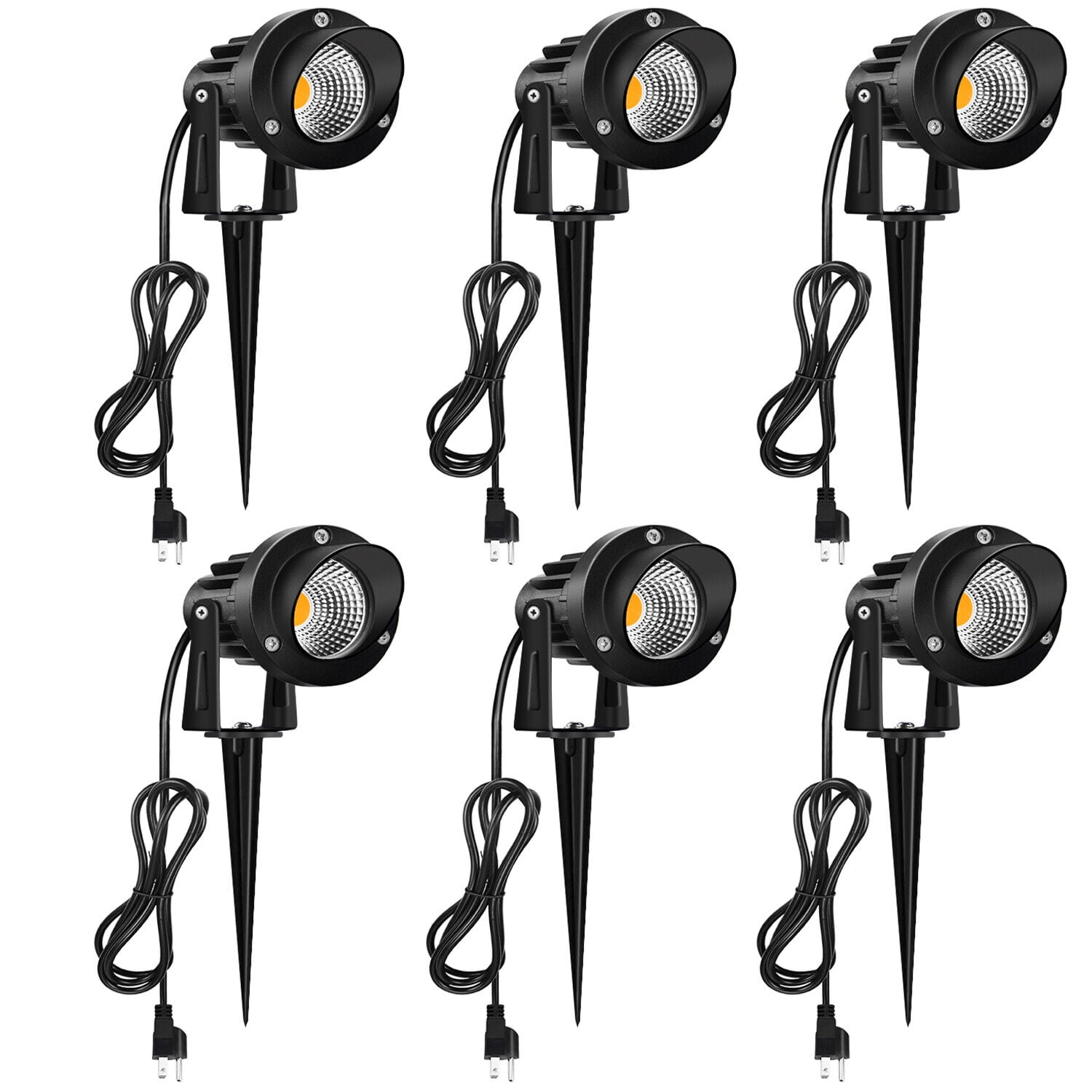 CNSUNWAY 10W LED Landscape Spotlight, Outdoor Wired, Waterproof, AC