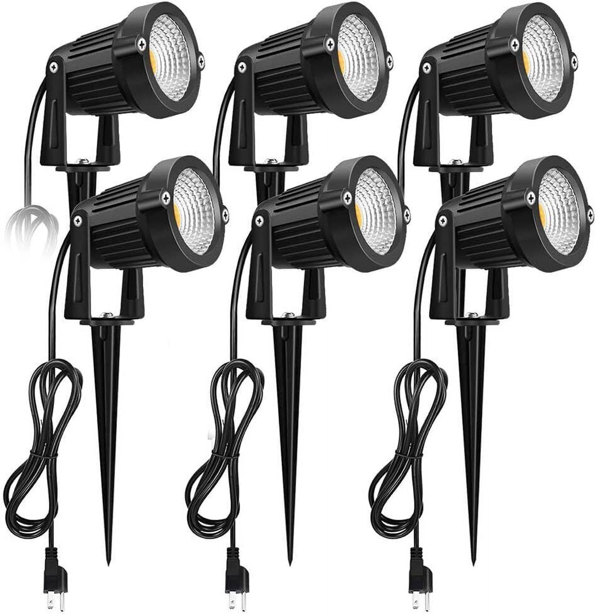 CNSUNWAY Outdoor LED Spotlights, 5W Waterproof, AC 120V, 3000K Warm