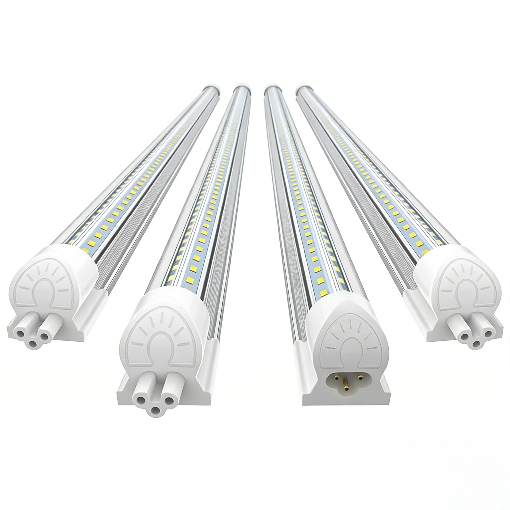 CNSUNWAY LIGHTING 2FT T8 LED Shop Lights, V-Shaped 20W 2500LM Fixture Linkable , 6000K Cool White, ETL Listed, 4-Pack